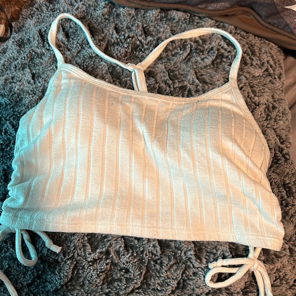 white crop top